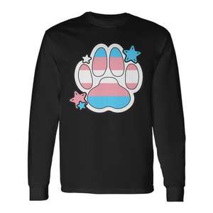 Camiseta de Manga Larga con Estampado Digital de Patas de Animales para Personas Transgénero, Unisex, Cuello Redondo, para Actividades Promocionales para Adultos - Product Image 1