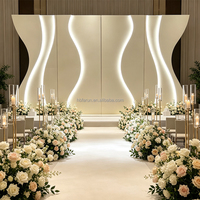 Panneau de fond de scène personnalisé en forme de vague pour mariage, idéal pour photomaton et décoration de cérémonie