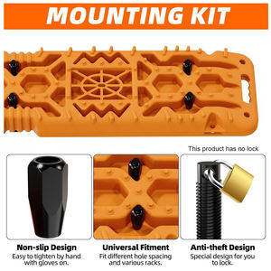 ALLTOP <span class=keywords><strong>4X4</strong></span> Planche de récupération et de <span class=keywords><strong>traction</strong></span> en nylon 108x31x7, lot de 2, pour évacuation de véhicule tout-terrain - Product Image 5