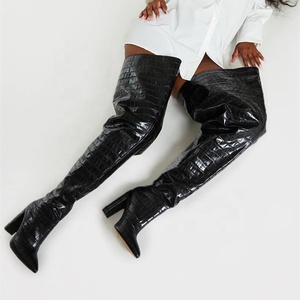 Women Stilettos High Heel <b>Boots</b> Over Knee Long <b>Boots</b> for Ladies Stone Print Women Thigh High Winter <b>Boots</b> Customized Big Size 43 - Product Image 3