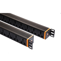 PDU à montage en rack 8 prises, unité de distribution d'alimentation en métal, indice de protection IP66, certifié CE, basse tension, universel, prises 10A 16A pour serveur