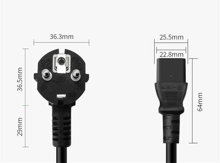 european power cord 220v