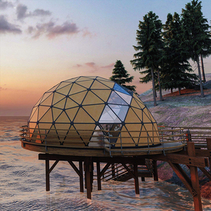 Nouvelle arrivée, tente en forme de dôme hexagonal en verre personnalisée multicolores, structure en aluminium renforcée, pour ferme écologique rurale - Product Image 1