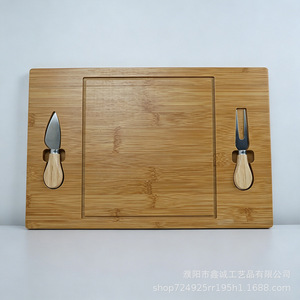 บอร์ดชีสไม้ไผ่พร้อมเครื่องมือถาดเสิร์ฟแบบพกพาสำหรับห้องครัวในบ้าน - Product Image 3