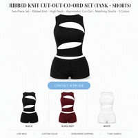 VELAN Bestsellers Y2K Summer Sexy Fashion Black White Hollowed-Out Bodycon Waist-Slimming Women's Casual Sets