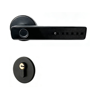 Serrure de porte intelligente numérique électrique à empreinte digitale avec carte mémoire, stockage cloud et contrôle par application pour portes en bois et en aluminium