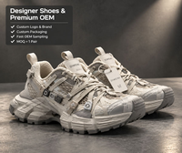 Chaussures de luxe pour hommes et femmes, baskets grises de haute qualité, baskets à plateforme déstructurées, zapatillas neuves