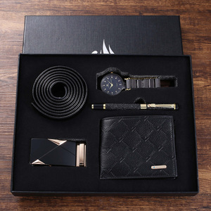 Productos promocionales, regalo de negocios para hombres, correa de reloj de cuarzo con billetera, bolígrafo de oficina, reloj, conjunto de regalo, regalos del Día del Padre - Product Image 2