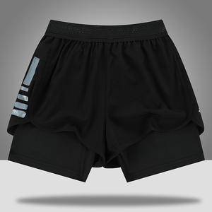<b>Men's</b> Summer Basketball Fitness Running <b>Three</b>-<b>Quarter</b> <b>Pants</b> High Waist Quick-Drying Double Layer Stretch Breathable Waterproof - Product Image 3