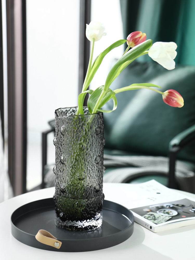 Factory Produced Wholesale Table Cylinder Big Recycled Glass Vase