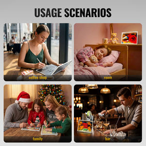 Tableau d'écriture LED Infinity, tableau de notes LED avec couleurs, tableau acrylique lumineux effaçable à sec avec support et marqueurs - Product Image 3