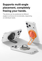 Portable 360 °   Support de téléphone vertical pliable en silicone magnétique rotatif, support vidéo mains libres pour bureau, compatible iPhone 17
