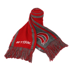 Bufanda de Fútbol Personalizada al por Mayor, de Alta Calidad, Diseño Jacquard, Acrílica, Tejida, para Clubes Deportivos, con Flecos y Borlas - Product Image 2