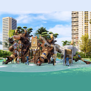 Ensemble de jeux d'extérieur commercial pour enfants : toboggan et balançoire pour jardin, vente en gros Chine - Product Image 6