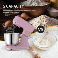 Robot pâtissier Cheftronic B03P 1500W 5L 12 vitesses avec crochet pétrisseur, fouet et batteur