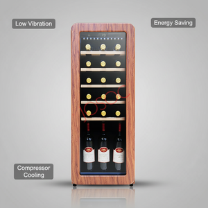 Réfrigérateur à <span class=keywords><strong>vin</strong></span> professionnel Josoo 45L avec compresseur, <span class=keywords><strong>cave</strong></span> à <span class=keywords><strong>vin</strong></span> rouge pour 12-15 bouteilles, verre résistant aux UV pour bar à domicile - Product Image 4