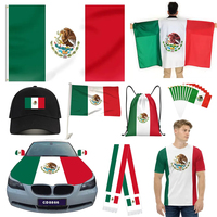 Mexikanische Flagge 3*5ft Polyester-Gewebe Gartendekoration Fanflagge Personalisierte Doppelseitige Mexikanische Fahne