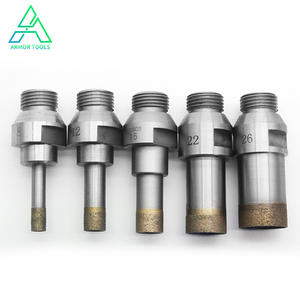 Quảng cáo quảng cáo 5811 lõi khoan <span class=keywords><strong>bit</strong></span> Emery/đồng/45 # Thép Oxit Đen kết thúc 75/95mm chiều dài 3-50mm đường kính G1/2 chủ đề cho khoan thủy tinh - Product Image 3