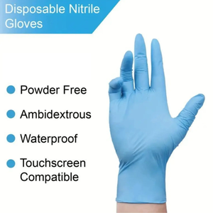 Boîte de 100 lingettes jetables multifonctionnelles, imperméables, sans poudre, bleu-noir, pour le nettoyage de la cuisine - Product Image 2