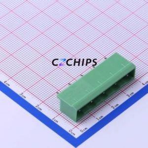 KF2EDGVC-7.62-5P Plug-in Terminal Block Through hole,P=7.62mm Connector Board-to-Board / Socket - Closed 1x5P 7.62mm Green - Product Image 1