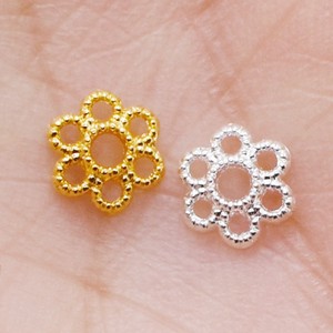 ตัวจับลูกปัดรูปดอกไม้ ขนาด 6 มม. สีทอง สีเงิน อุปกรณ์ทำเครื่องประดับ ตัวเว้นระยะเม็ดมุก สำหรับงาน DIY - Product Image 4
