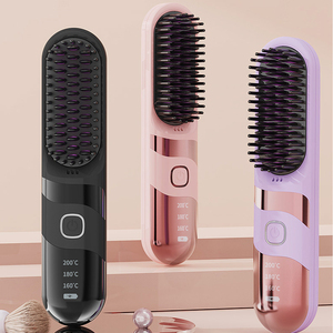 Peigne Lisseur Portable Mini à Charge Rapide, Fer à Boucler Électrique Sans Fil pour Usage Domestique, Lisseur de Cheveux à Ions Négatifs PTC - Product Image 2