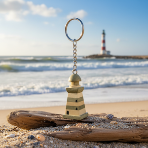 Llavero de Faro de Madera en Miniatura, Recuerdo Decorativo - Product Image 2