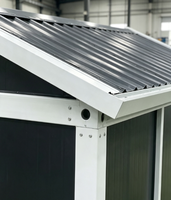 Casa Modular Prefabricada con Techo a Dos Aguas, Panel Sándwich Impermeable, Montaje Rápido para Cuarto de Almacenamiento, Cabaña