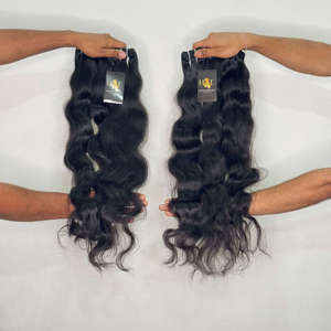 Unprocessed Indian Virgin Remy Hair Bundles Double Drawn <b>Body</b> <b>Wave</b> & Loose Deep <b>Wave</b> Styles Straight From Temple Vendors - Product Image 2