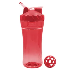 impressão do logotipo garrafa de esportes 1000ml proteína garrafa shaker com misturador de plástico bola de plástico