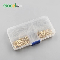 120개 황동 남성 및 여성 3.5mm 핀 불릿 터미널(케이스 포함)