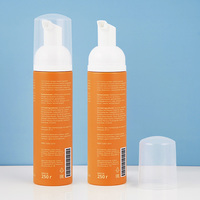 Flacon pompe moussant personnalisé 250g, vide, dépoli, pour savon liquide, nettoyant visage, mousse cosmétique