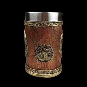 แก้ว<span class=keywords><strong>เบียร์</strong></span>ที่ระลึกต้นไม้แห่งชีวิตแบบยุโรปยุคกลาง ทำจากเรซิ่นแบบใหม่ ลายเทพนิยาย พร้อมชั้นในสแตนเลส - Product Image 4