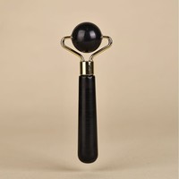 Bâton de massage facial portable en pierre précieuse, rouleau pour les yeux, outil en cristal rotatif à 360° pour raffermir la peau et les soins du visage