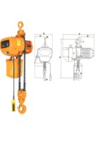 Palans électriques à chaîne de 1 tonne, palans de levage pour grue, palans électriques pour plateformes suspendues, avec crochet