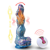 Vibrateur électrique en silicone le plus vendu avec fonctions de chauffage, de balancement et de poussée, télécommande sans fil pour femme