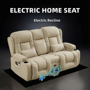 Modern Home Seating Fabric Console 4 Colors Ambient Lighting <b>Speakers</b> <b>USB</b> Ports Built-in 002 Modern Home Design Features - Product Image 4