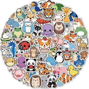 100 autocollants animaux pour enfants, autocollants mignons pour bouteilles d'eau, cadeaux de fête - Product Image 1