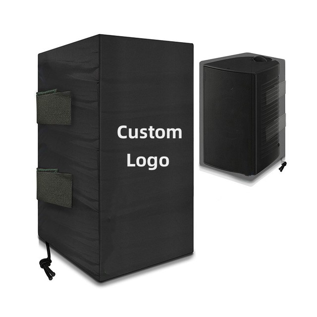 Custom Logo and Size Waterproof Outdoor Speaker Cover Dustproof Speaker Bag Durable Uvproof Speaker Box Cover