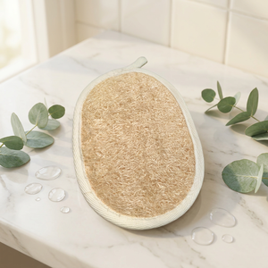 Éponge de bain en loofah de forme ovale, entièrement naturelle et biologique, du Vietnam, pour hôtels et centres de villégiature - Product Image 5