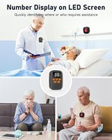 Système d'alerte d'appel sans fil ANGUS pour les soins aux personnes âgées, bouton d'appel ABS, pager, vibration, affichage LED, système de surveillance d'urgence SOS