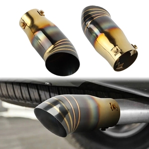 63mm Stainless Steel <b>Car</b> Exhaust Pipe Modification Tail Throat End Tail Pipe Outlet Universal Tail Pipe - Product Image 2