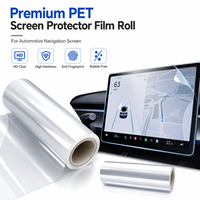 Protector de Pantalla para Auto PET en Rollo, Autoregenerable, HD Transparente, Película para Pantalla de Navegación, Compatible con Máquina de Corte OEM