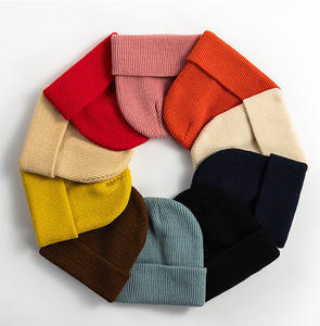 Tùy Chỉnh Thêu Logo Unisex Chất Lượng Cao Trống Màu Rắn Mùa Đông <span class=keywords><strong>Hat</strong></span> Cap <span class=keywords><strong>Acrylic</strong></span> Dệt Kim Beanie - Product Image 3