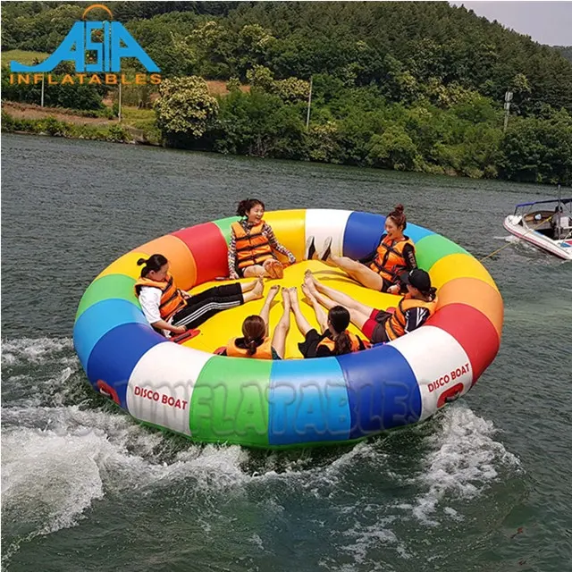 Summer Fun Exciting Water Sport Game Inflatable Disco Boat For Sale