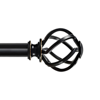 Ensemble de tringles à rideaux pour salon Tringle à rideaux murale en métal et aluminium Tringles à rideaux doubles