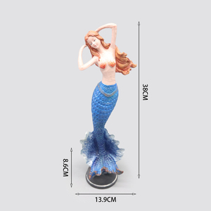 Figura <span class=keywords><strong>de</strong></span> sirena <span class=keywords><strong>de</strong></span> la resina arte escultura bruja estatua decoración regalo casa estatuilla hogar Decoración - Product Image 2