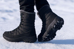 Vente en gros <span class=keywords><strong>de</strong></span> chaussures <span class=keywords><strong>de</strong></span> neige classiques et confortables pour l'hiver Bottes <span class=keywords><strong>de</strong></span> neige pour hommes en fourrure grise avec doublure en peluche épaisse au design personnalisé - Product Image 5