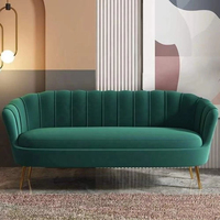 Nuevo Sofá Dorado Moderno para Hotel, para Recepción de Bodas, Uso Comercial, Sala de Estar, Oficina en Casa, Dos Plazas, Acero Inoxidable