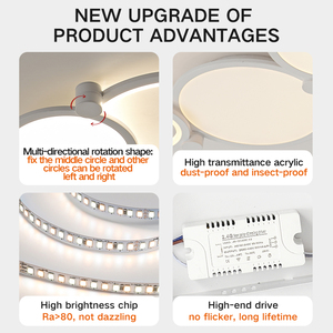 Tự làm hình dạng nhà thông minh Đèn LED Đèn xoay với điều khiển từ xa chức năng bộ nhớ Đèn chùm hiện đại - Product Image 5